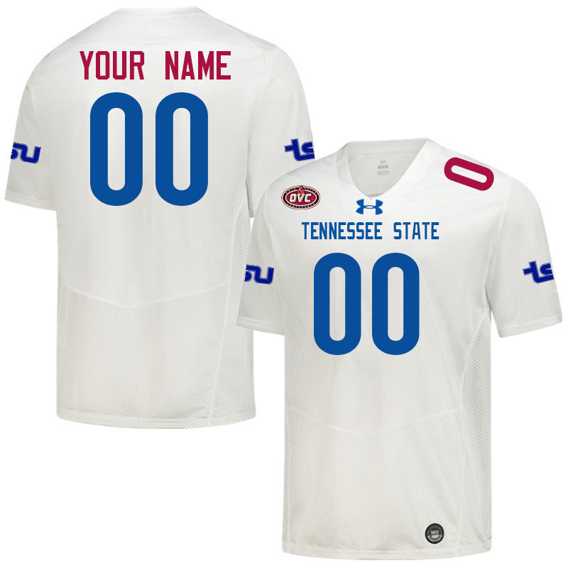 Custom Tennessee State Tigers Name And Number Football Jerseys-White